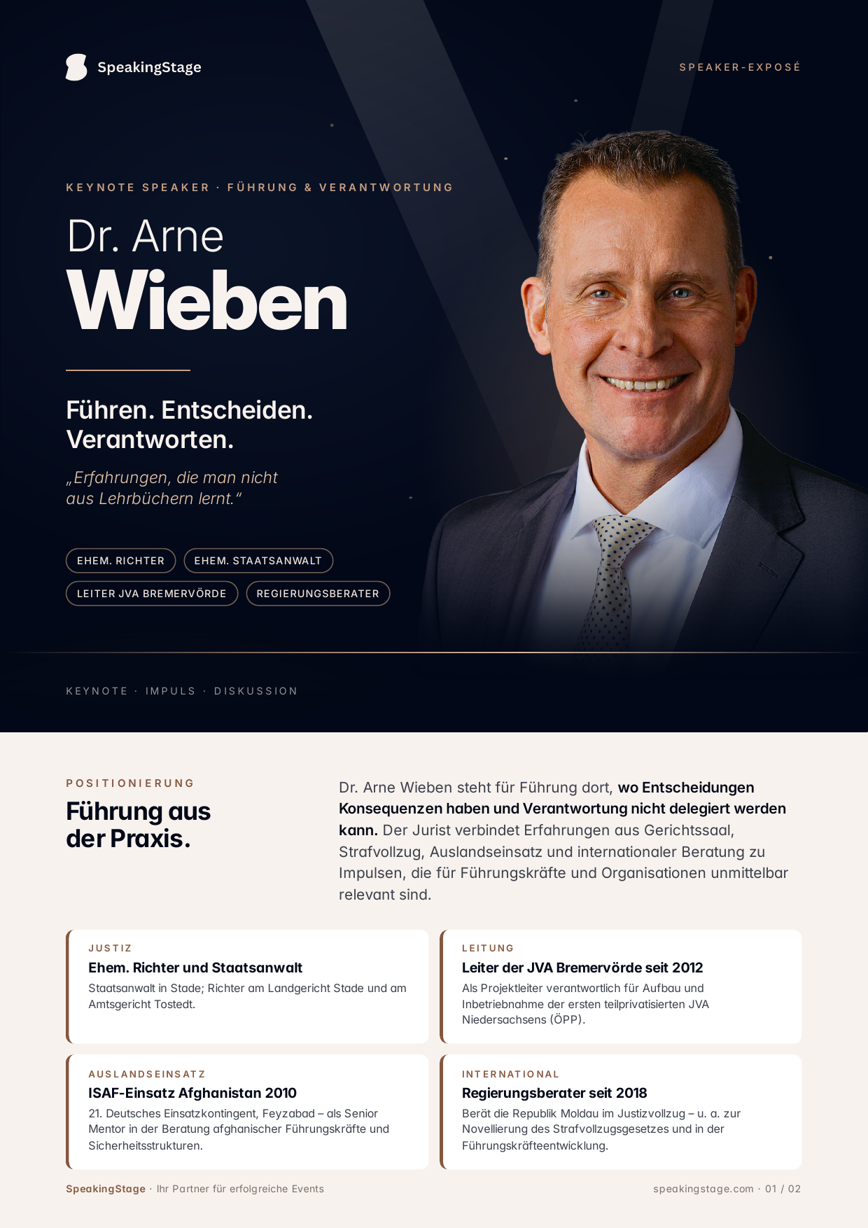 Ausschnitt aus dem bestehenden Exposé von Dr. Arne Wieben