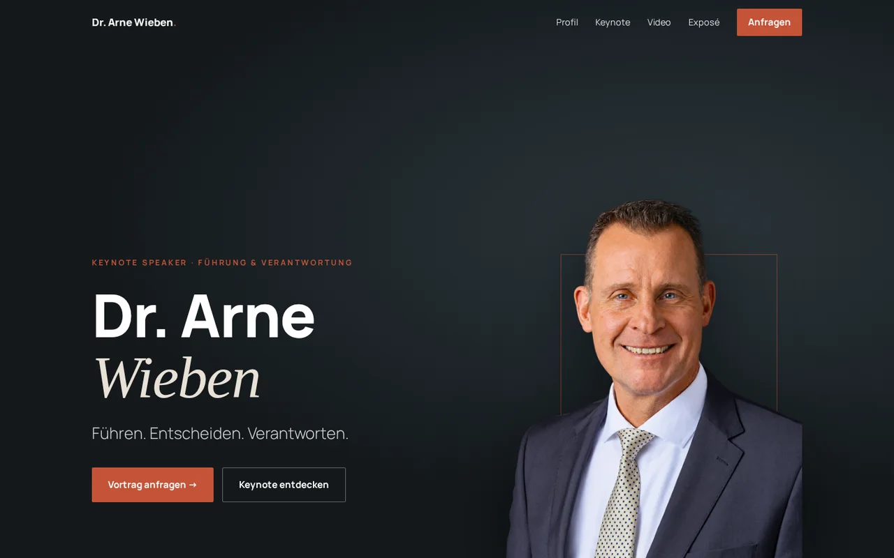 Speaker-Website Dr. Arne Wieben