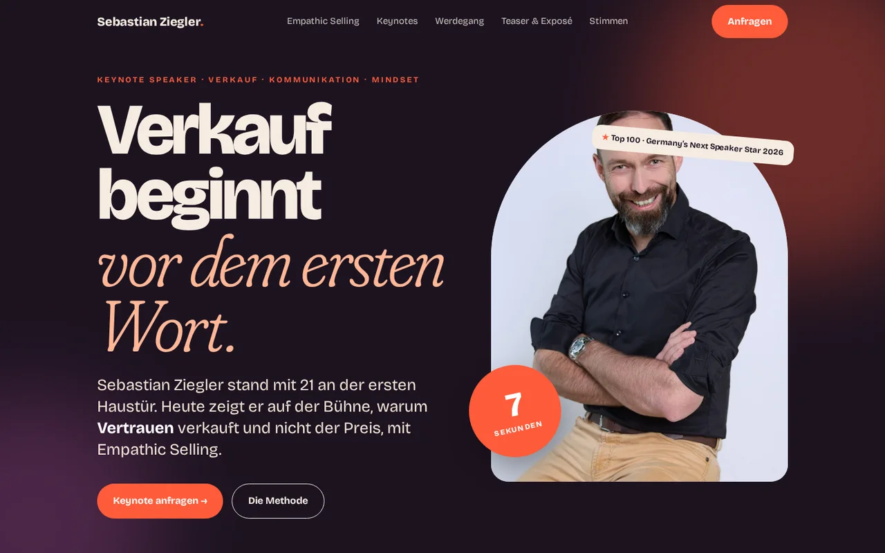 Speaker-Website Sebastian Ziegler